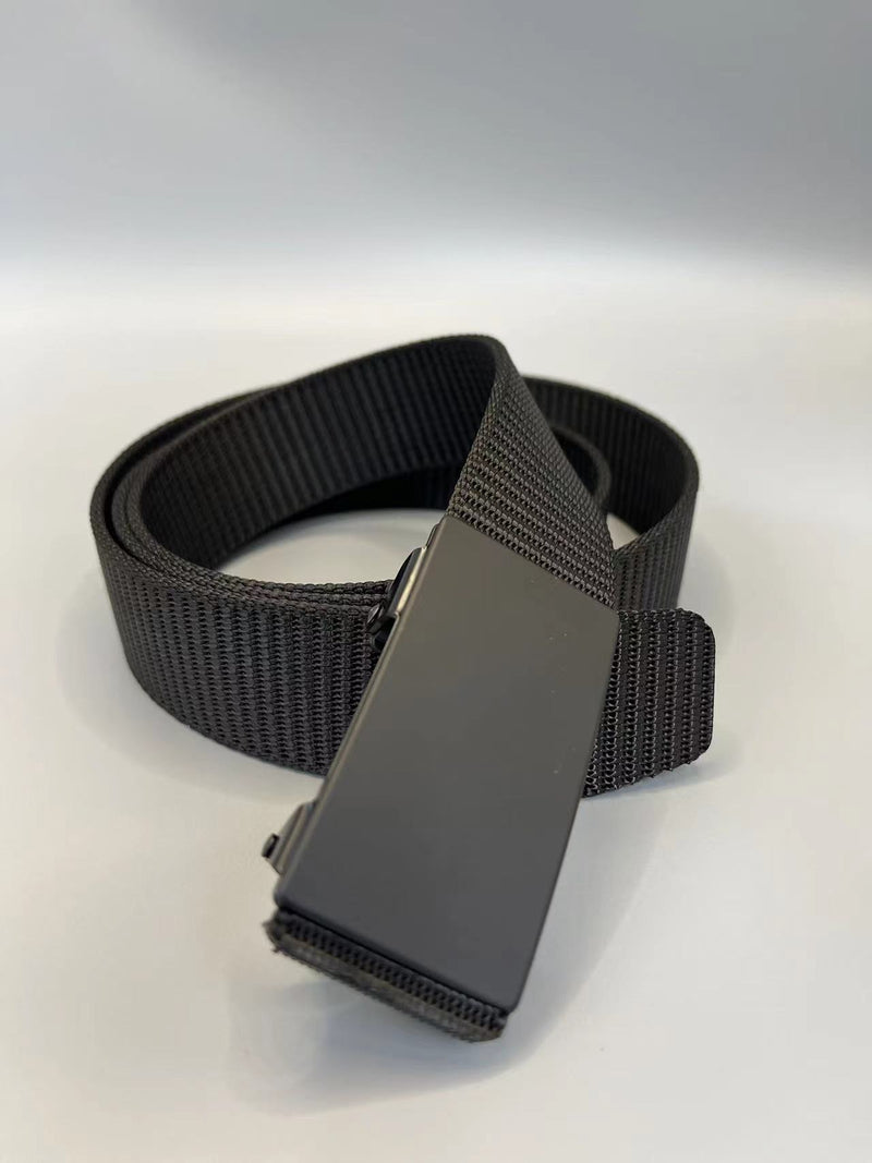 Rectangular Alloy Buckle Canvas Belt