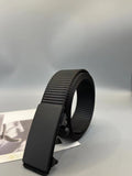 Rectangular Alloy Buckle Canvas Belt